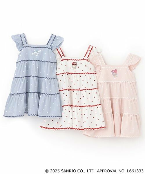 petit main / プティマイン ミニ丈・ひざ丈ワンピース | 【サンリオキャラクターズ】カットティアードワンピース | 詳細19