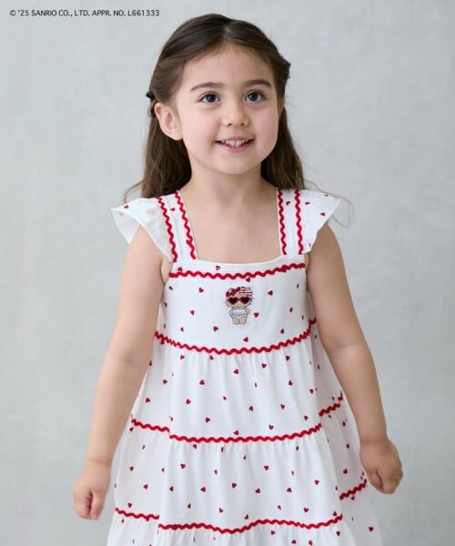 petit main / プティマイン ミニ丈・ひざ丈ワンピース | 【サンリオキャラクターズ】カットティアードワンピース | 詳細3