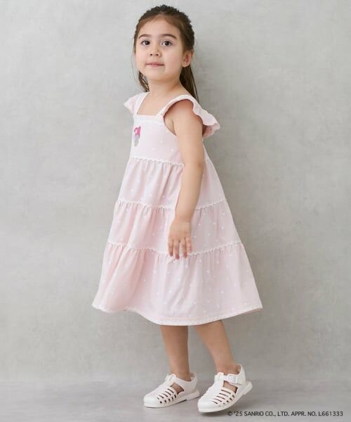petit main / プティマイン ミニ丈・ひざ丈ワンピース | 【サンリオキャラクターズ】カットティアードワンピース | 詳細8
