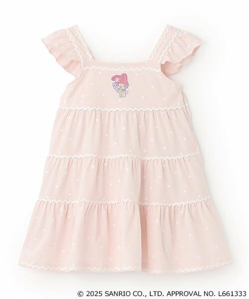 petit main / プティマイン ミニ丈・ひざ丈ワンピース | 【サンリオキャラクターズ】カットティアードワンピース | 詳細9