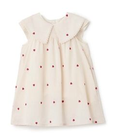 petit main / プティマイン ミニ丈・ひざ丈ワンピース | 【リンク】衿ハート刺しゅうワンピース(キッズ)