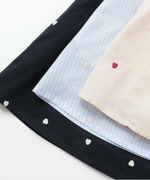 petit main / プティマイン ミニ丈・ひざ丈ワンピース | 【リンク】衿ハート刺しゅうワンピース(キッズ) | 詳細7