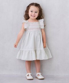 petit main / プティマイン ミニ丈・ひざ丈ワンピース | シャーリングティアードワンピース