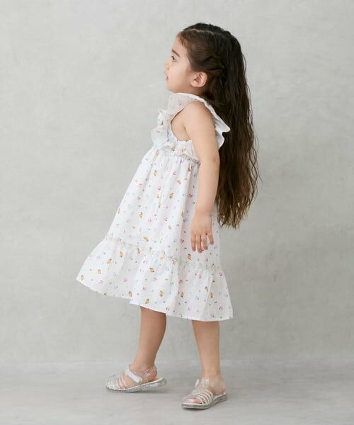 petit main / プティマイン ミニ丈・ひざ丈ワンピース | シャーリングティアードワンピース | 詳細1