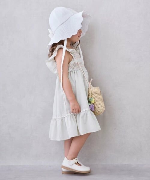 petit main / プティマイン ミニ丈・ひざ丈ワンピース | シャーリングティアードワンピース | 詳細3