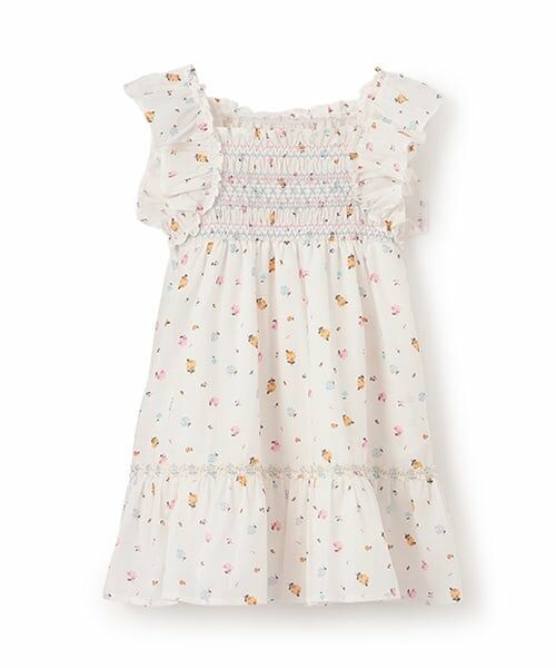 petit main / プティマイン ミニ丈・ひざ丈ワンピース | シャーリングティアードワンピース | 詳細6