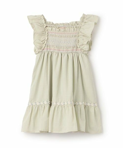 petit main / プティマイン ミニ丈・ひざ丈ワンピース | シャーリングティアードワンピース | 詳細7