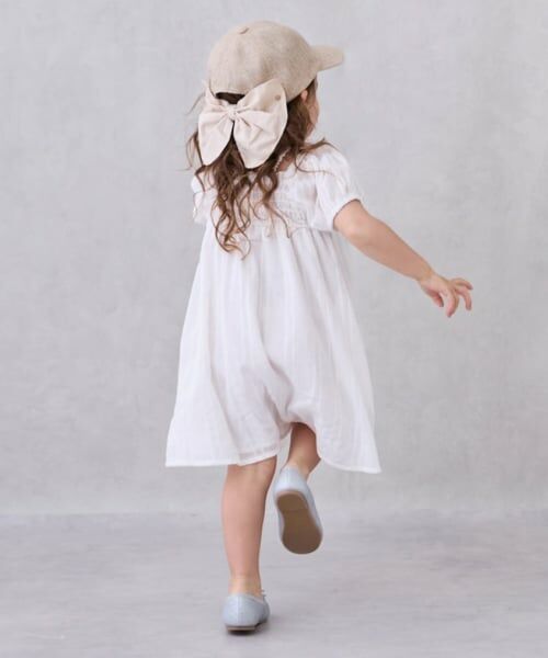 petit main / プティマイン ミニ丈・ひざ丈ワンピース | ハートスモッキングワンピース | 詳細2