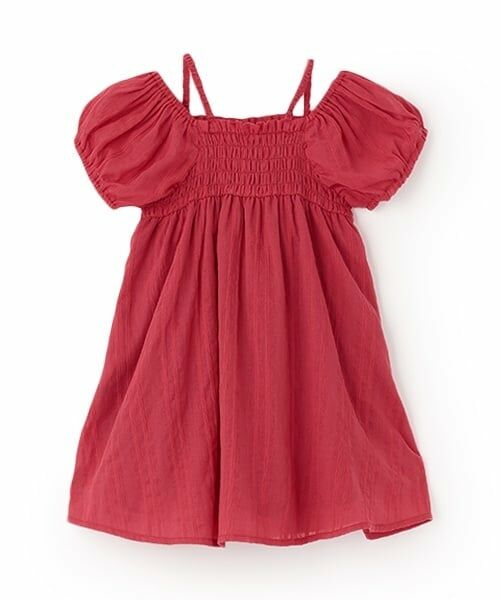 petit main / プティマイン ミニ丈・ひざ丈ワンピース | ハートスモッキングワンピース | 詳細8