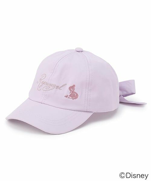 petit main / プティマイン キャップ | 【Disney】刺しゅうバックリボンキャップ（ラベンダー）