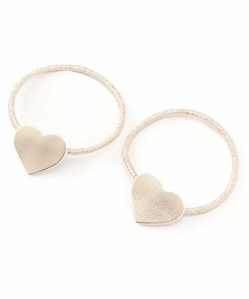 petit main / プティマイン ヘアゴム・シュシュ | ハートヘアゴム（ゴールド）