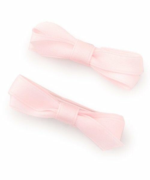 petit main / プティマイン ヘアピン | リボンヘアクリップ2P（ライト ピンク）