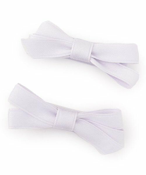 petit main / プティマイン ヘアピン | リボンヘアクリップ2P（ライラック）
