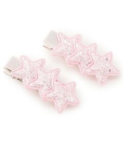 petit main / プティマイン ヘアピン | ラメ星ヘアクリップ2P