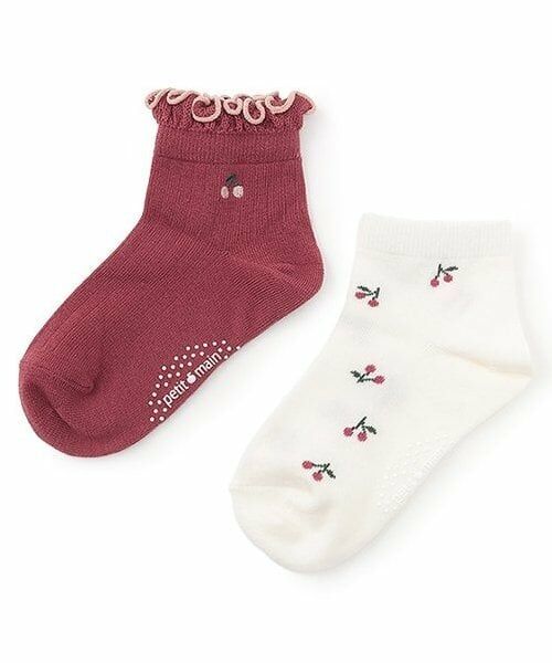 petit main / プティマイン ソックス | GIRLS吸水速乾ソックス2P(モデレート ピンク)