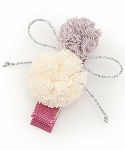 petit main / プティマイン ヘアピン | ぽんぽんヘアクリップ（ラベンダー）