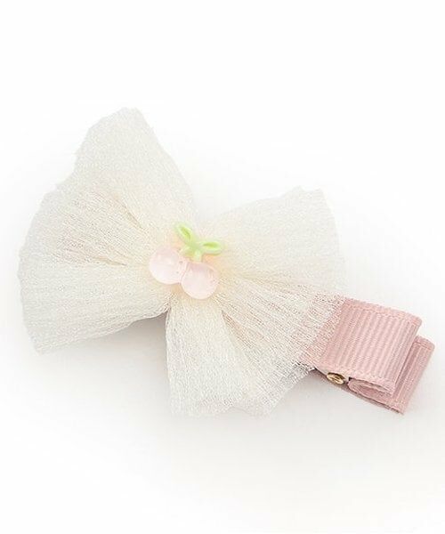 petit main / プティマイン ヘアピン | チュールリボンヘアクリップ（アイボリー）