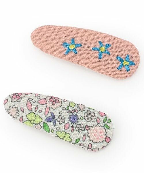 petit main / プティマイン ヘアピン | 刺しゅうヘアピン/L（ピンク）