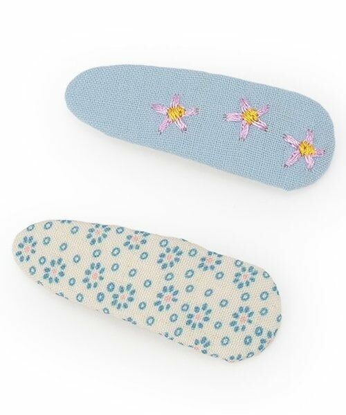 petit main / プティマイン ヘアピン | 刺しゅうヘアピン/L（サックス）