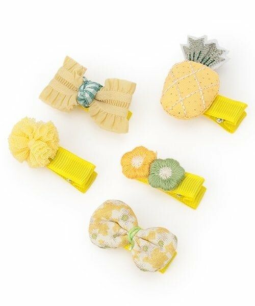 petit main / プティマイン ヘアピン | ヘアクリップセット/L（黄）