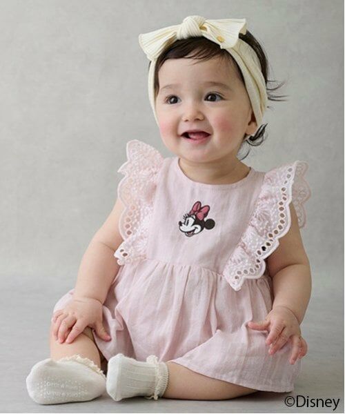 petit main / プティマイン ベビー・キッズウエア | 【Disney】肩フリルチュニックセットアップ（ライト ピンク）