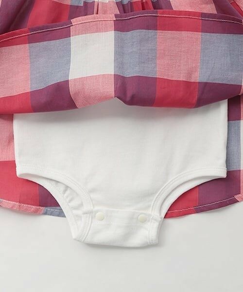 petit main / プティマイン ロンパース | 【リンク】マドラスチェックOPロンパース | 詳細10