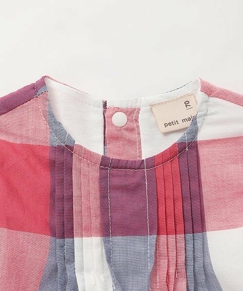 petit main / プティマイン ロンパース | 【リンク】マドラスチェックOPロンパース | 詳細7