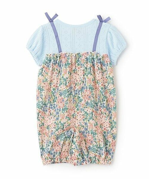 petit main / プティマイン ロンパース | 花柄切替2WAYオール | 詳細1