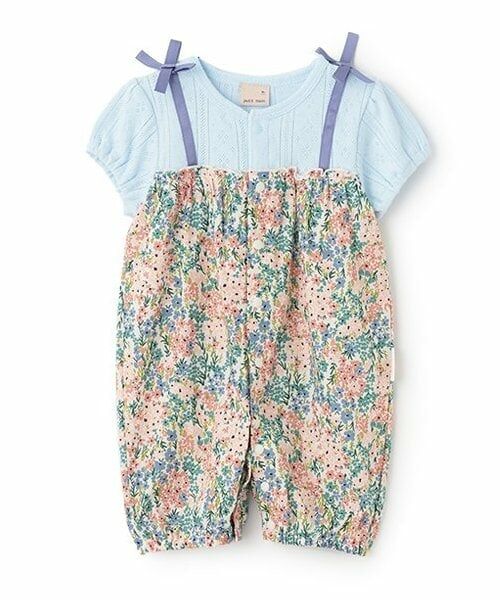 petit main / プティマイン ロンパース | 花柄切替2WAYオール | 詳細2