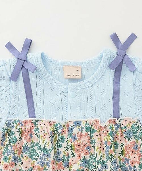 petit main / プティマイン ロンパース | 花柄切替2WAYオール | 詳細3