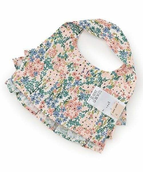 petit main / プティマイン スタイ・ビブ | 花柄切替ティアードスタイ | 詳細1