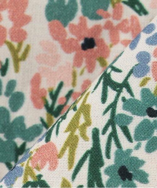 petit main / プティマイン スタイ・ビブ | 花柄切替ティアードスタイ | 詳細4