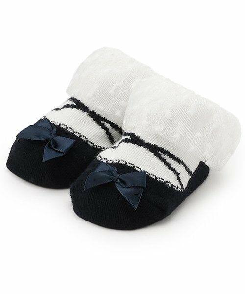 petit main / プティマイン ベビー・キッズウエア | バレエカップソックス（紺）