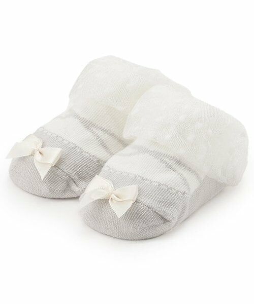 petit main / プティマイン ベビー・キッズウエア | バレエカップソックス（ライト グレー）