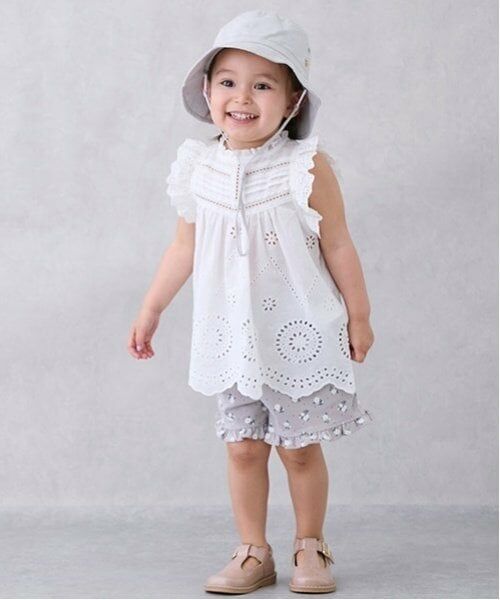 petit main / プティマイン ロンパース | 【リンク】オーバーレースOPロンパース | 詳細2