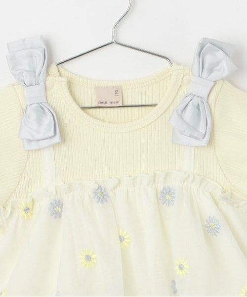petit main / プティマイン ロンパース | 【リンク】花刺しゅう半袖ワンピース(ベビー) | 詳細2
