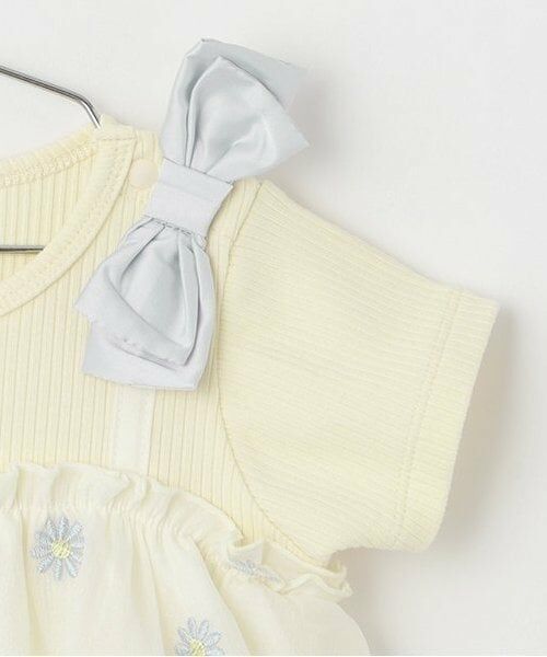 petit main / プティマイン ロンパース | 【リンク】花刺しゅう半袖ワンピース(ベビー) | 詳細3