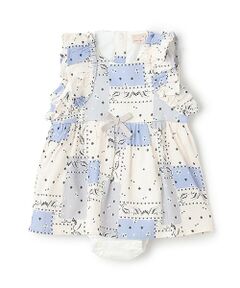 petit main / プティマイン ロンパース | 【リンク】花柄シャーリングワンピース(ベビー)