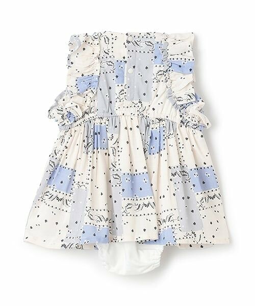 petit main / プティマイン ロンパース | 【リンク】花柄シャーリングワンピース(ベビー) | 詳細10