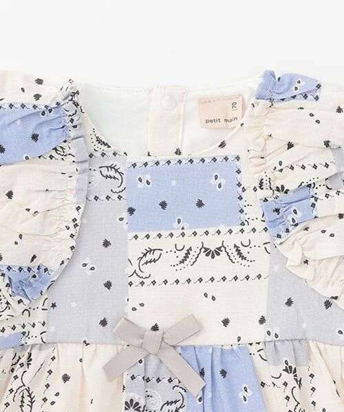 petit main / プティマイン ロンパース | 【リンク】花柄シャーリングワンピース(ベビー) | 詳細11