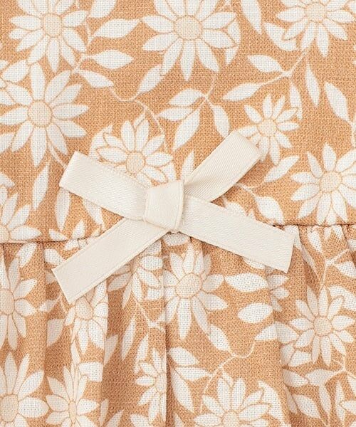 petit main / プティマイン ロンパース | 【リンク】花柄シャーリングワンピース(ベビー) | 詳細15