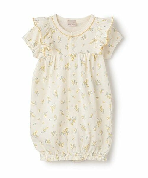 petit main / プティマイン ロンパース | 【弱酸性】肩フリル2WAYオールSS（黄）