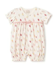 petit main / プティマイン ロンパース | アソート胸切替カバーオール