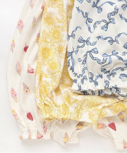 petit main / プティマイン ロンパース | アソート胸切替カバーオール | 詳細5