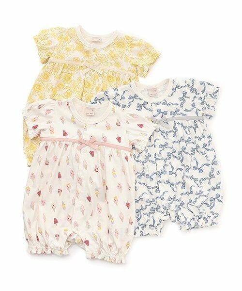 petit main / プティマイン ロンパース | アソート胸切替カバーオール | 詳細8