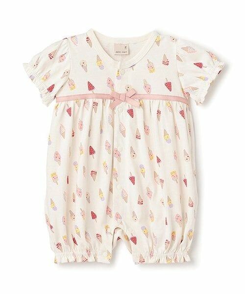 petit main / プティマイン ロンパース | アソート胸切替カバーオール（マルチ）