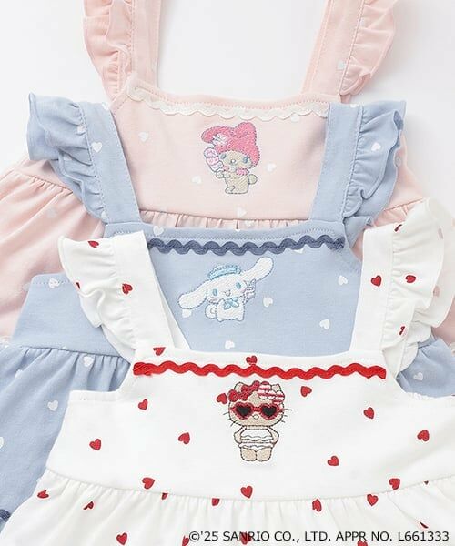 petit main / プティマイン ロンパース | 【サンリオキャラクターズ】カットティアードOPロンパース | 詳細3