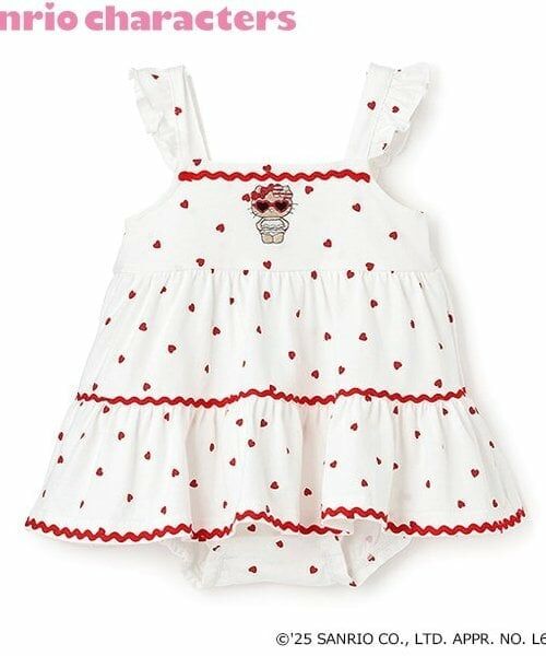 petit main / プティマイン ロンパース | 【サンリオキャラクターズ】カットティアードOPロンパース（オフ ホワイト）