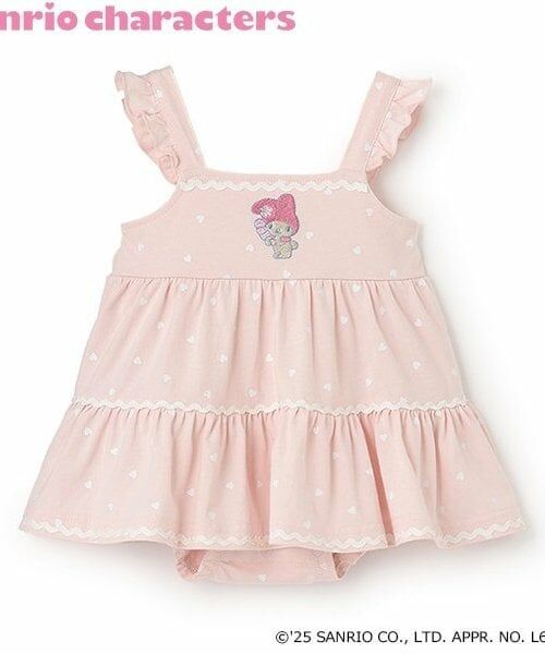 petit main / プティマイン ロンパース | 【サンリオキャラクターズ】カットティアードOPロンパース（ライト ピンク）
