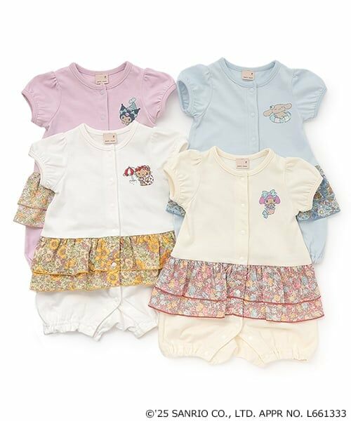 petit main / プティマイン ロンパース | 【サンリオキャラクターズ】切替フリルカバーオール | 詳細11